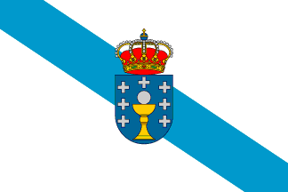 Bandera de Galicia con escudo